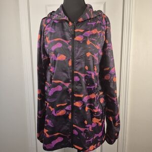 Nike NT/F Camo Wind Runner Jacket Purple & Orange Abstract Camo Size S